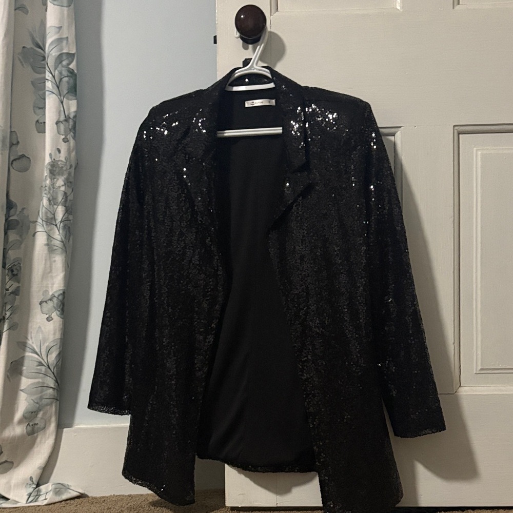 Cupshe Black Sequin Blazer